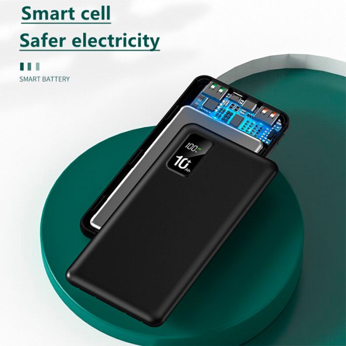 Power bank XIYT YZB0221 10000 mAh 2xUSB/Micro/Type-C Black